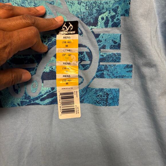 Real Tree Double Sided Elk Graphic Print Outdoors Adventure Mens Medium Hunting - Picture 11 of 13